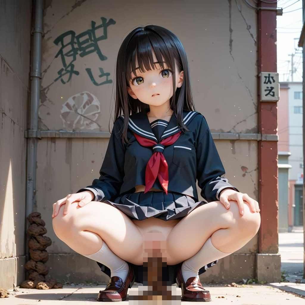 サンプル画像1:制服脱糞(はいいろ) [d_666232]