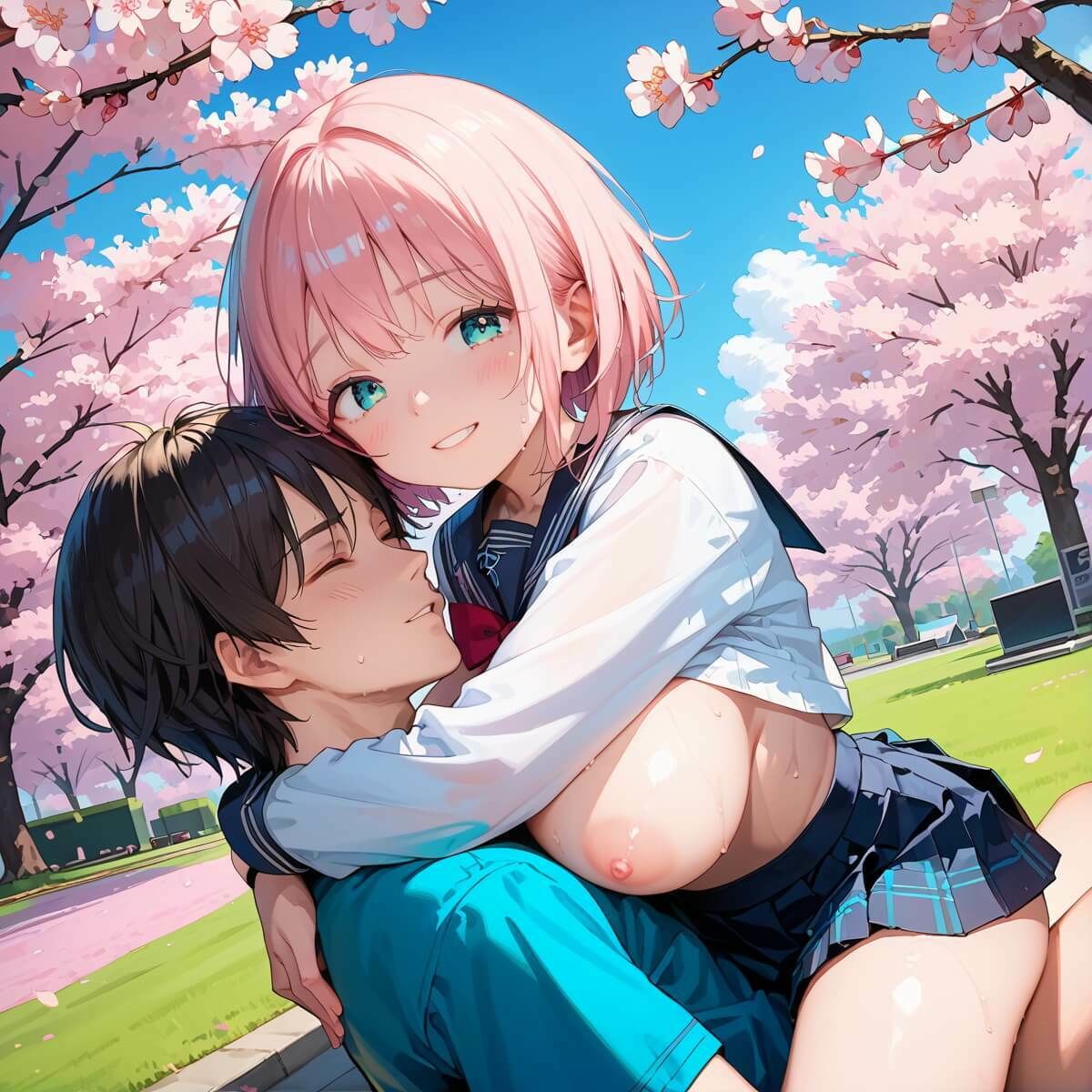 サンプル画像5:ノーパン学園のエッチな入学式〜学業よりもエッチ優先学校のムフフな実態〜10【厳選CG200枚収録】(エリスの林檎) [d_666278]