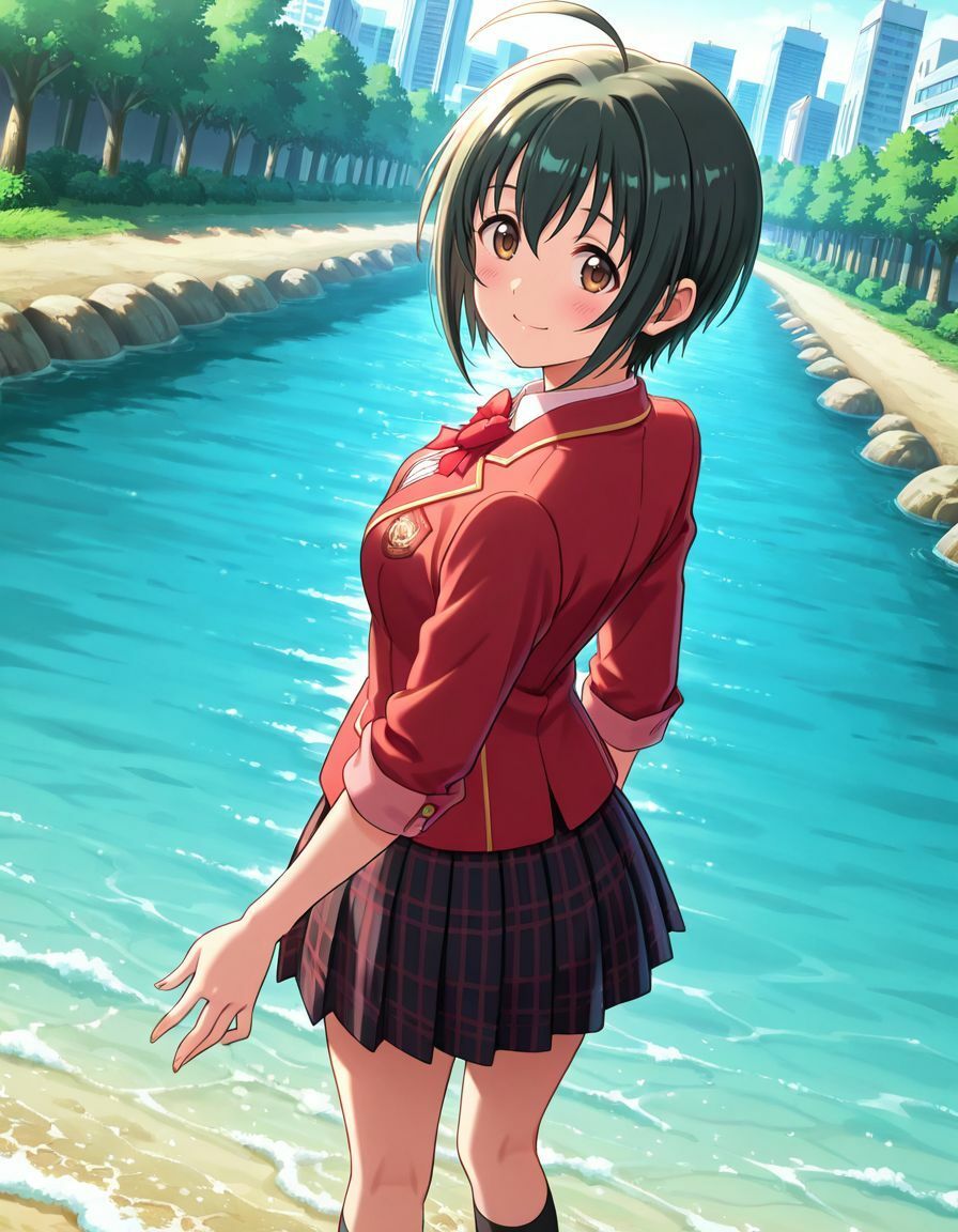 サンプル画像1:デレマス 小日向美穂 制服 おま〇こクパァ オナニー クンニ 潮吹き(sarabure) [d_666287]