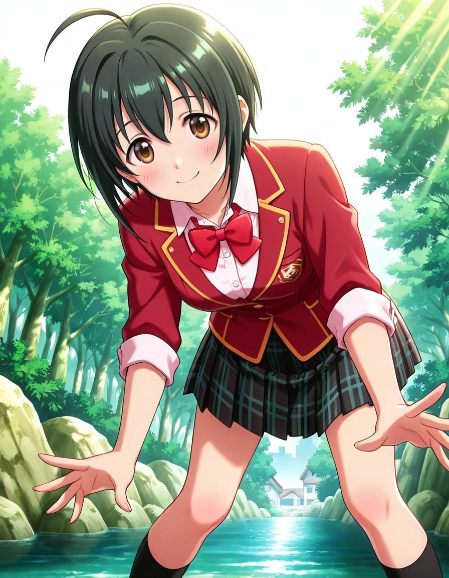 デレマス 小日向美穂 制服 おま〇こクパァ オナニー クンニ 潮吹き