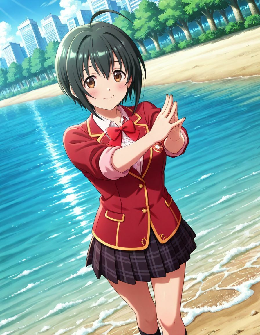 デレマス 小日向美穂 制服 おま〇こクパァ オナニー クンニ 潮吹き