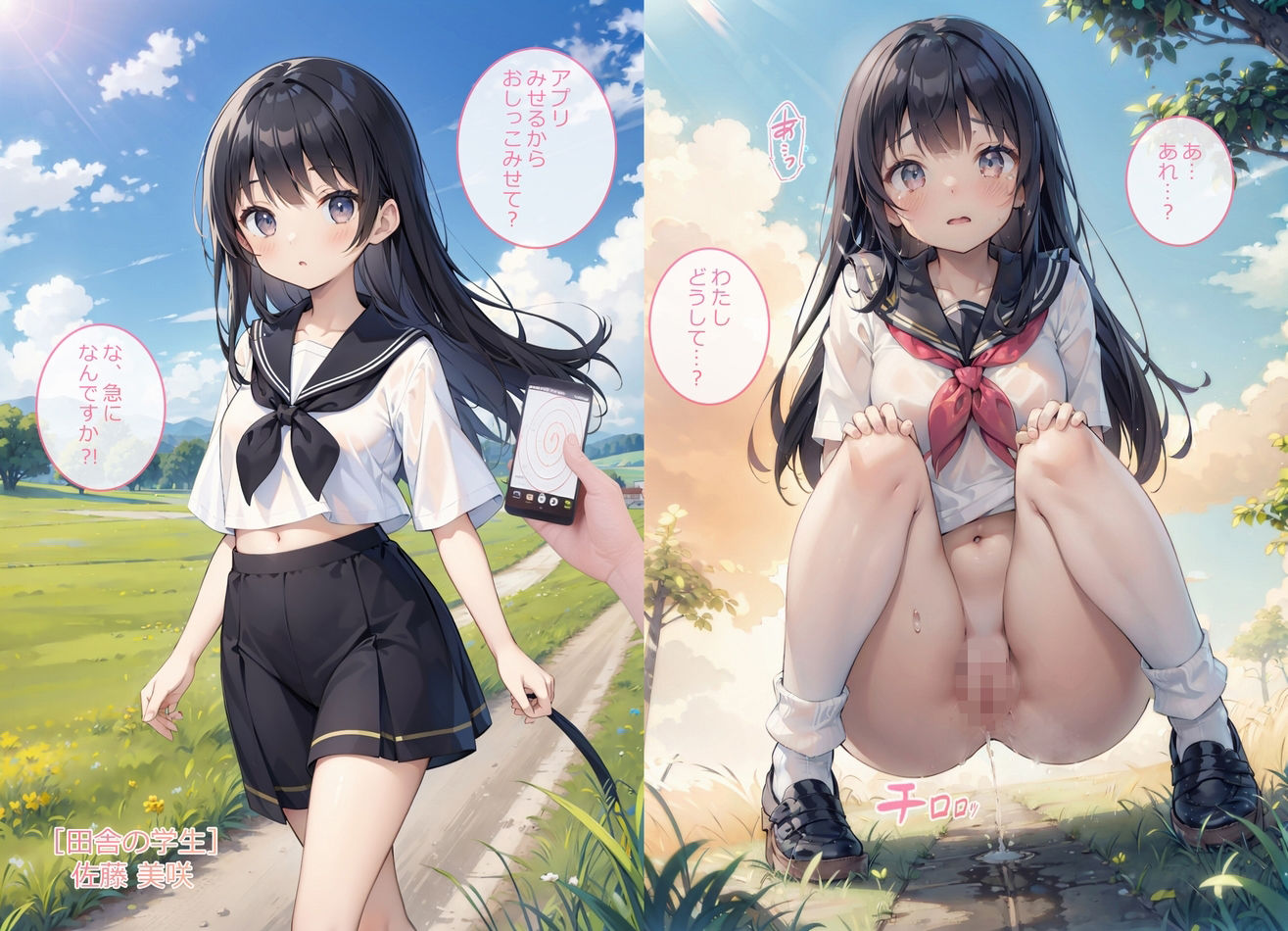 サンプル画像1:おしっこアプリ〜発情して見せたくなる〜(AI.txt) [d_666472]