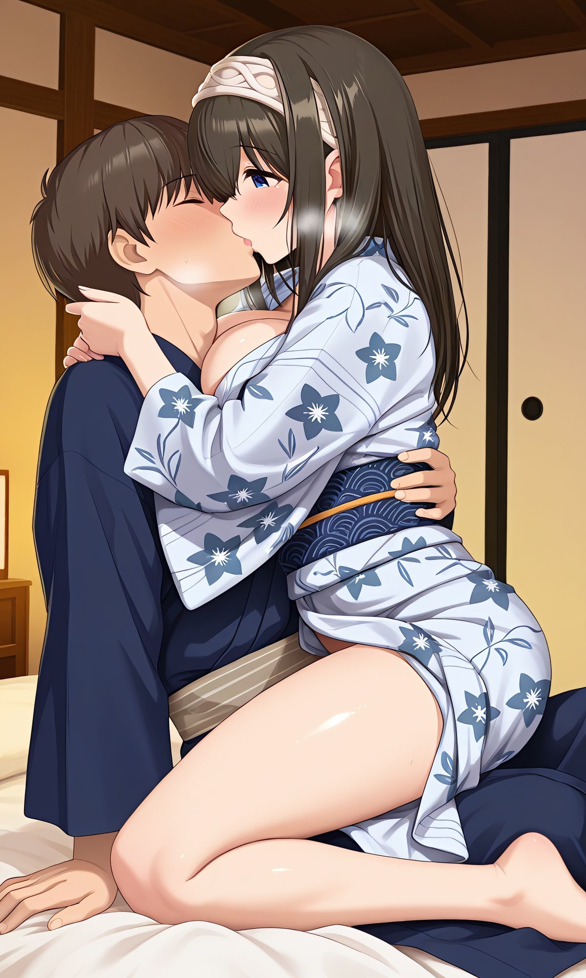 サンプル画像1:温泉旅行に来た鷺◯文◯(ふるやのCG) [d_666501]