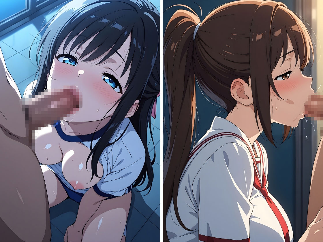 サンプル画像2:マジでエロすぎるJKガールズの性事情 〜フェラ大好き娘が大集合編〜(JK★ときどき★JD) [d_666603]