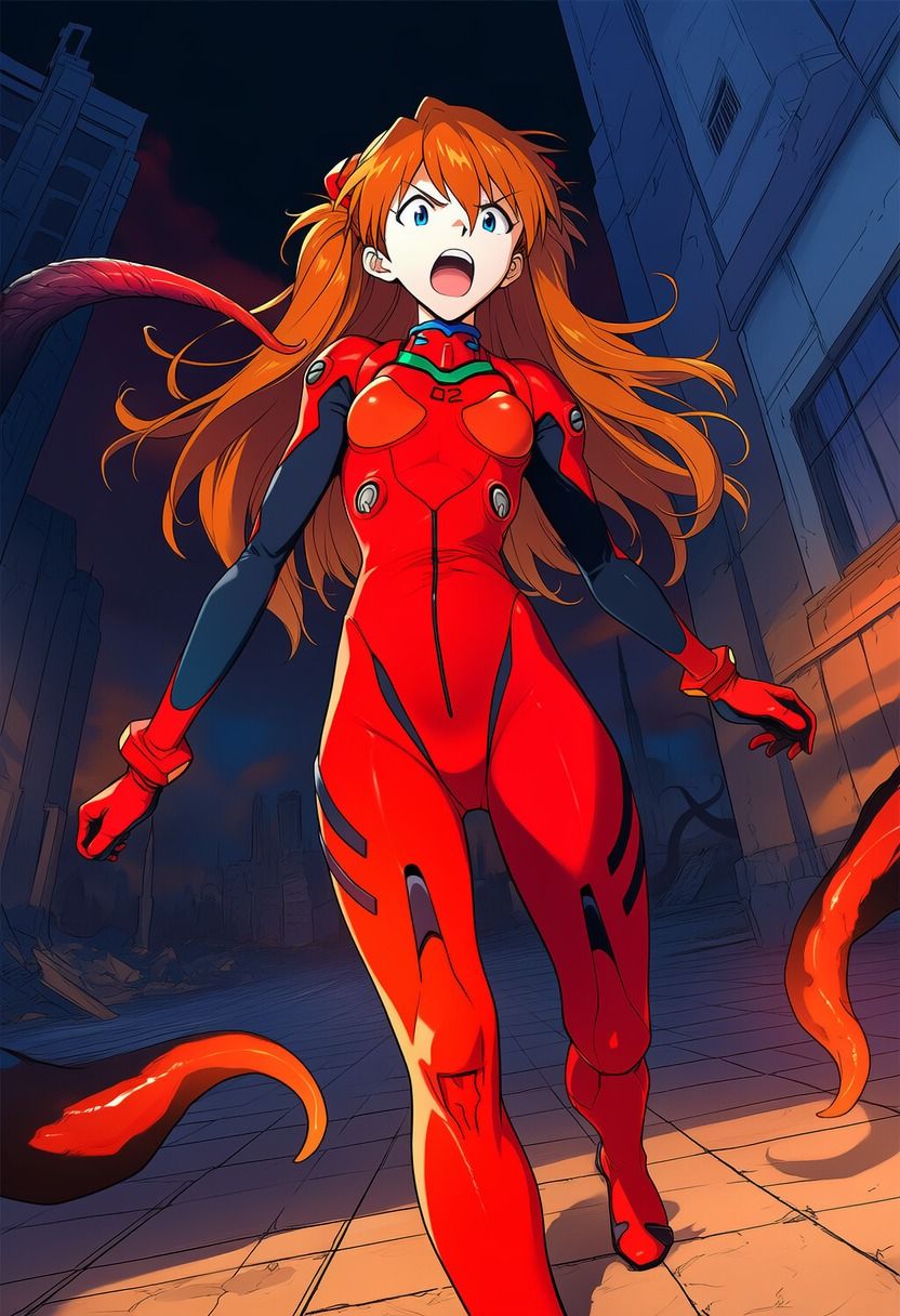 アスカ vs ぬるぬる触手 画像4