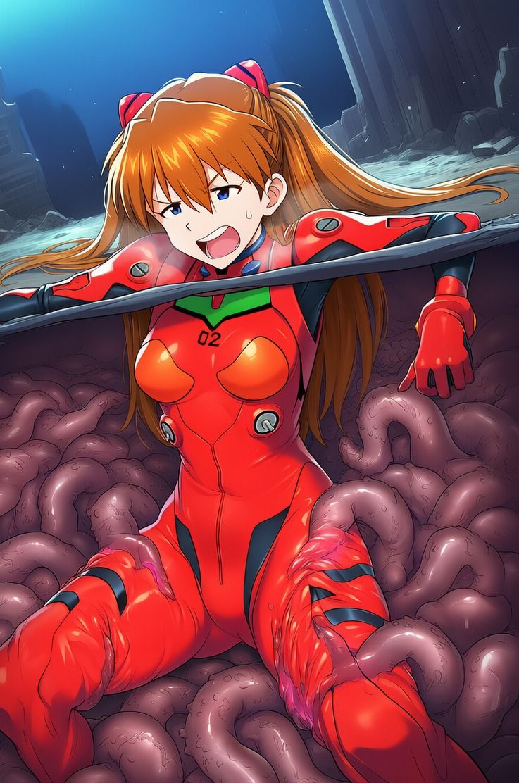 アスカ vs ぬるぬる触手 画像6
