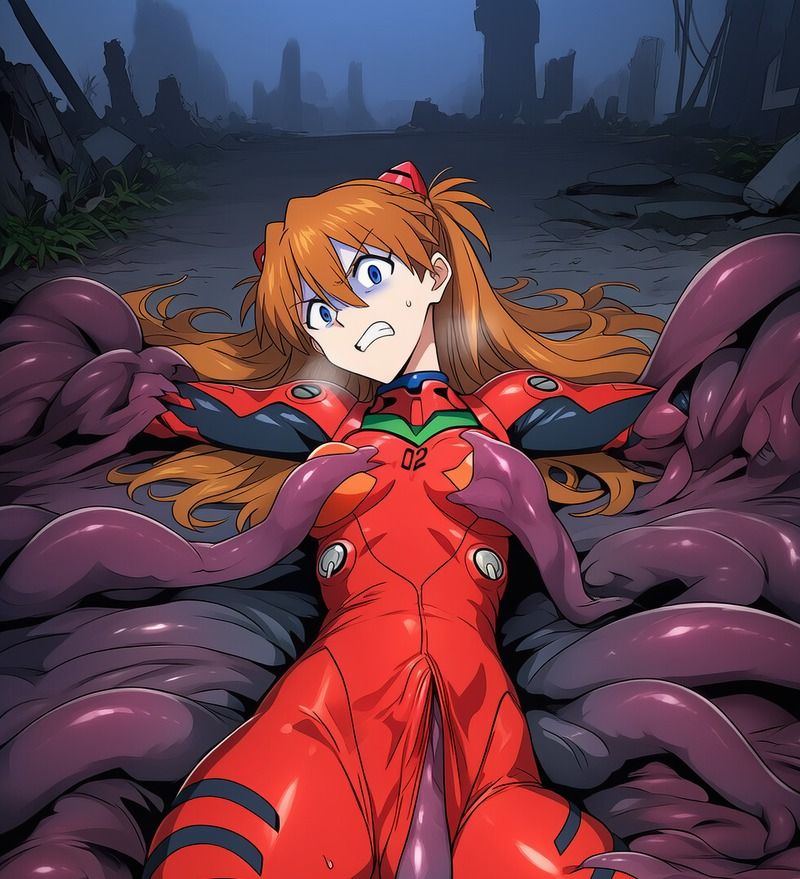 アスカ vs ぬるぬる触手 画像7