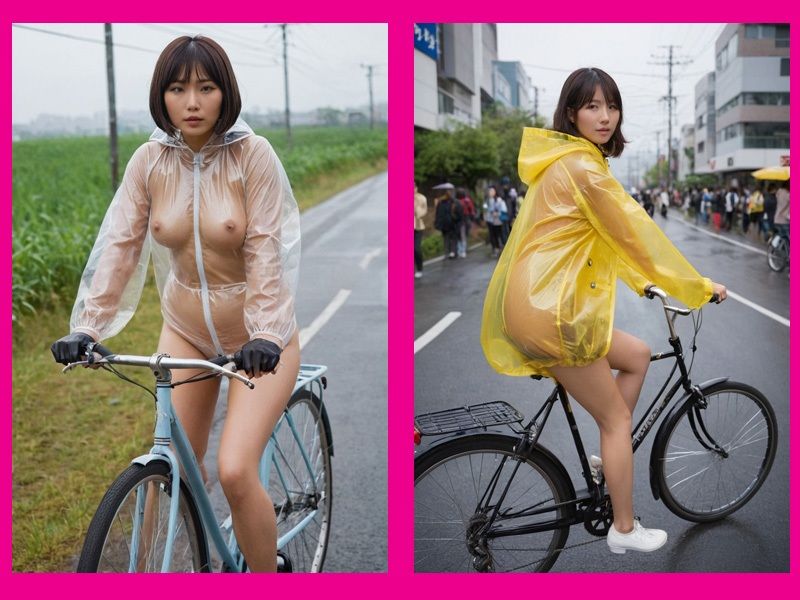 サンプル画像3:AI動画全裸雨カッパ(爆破瓜脳サイト) [d_666683]