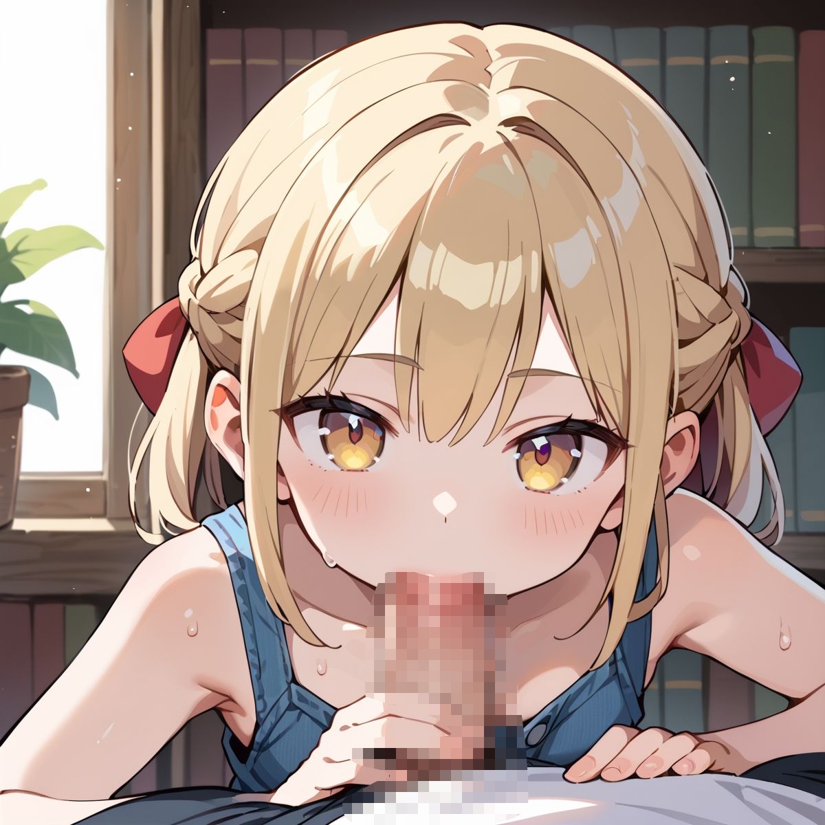 サンプル画像4:夏休み、図書館の静寂に溶ける2人の秘密page.4(プリズムK) [d_666814]