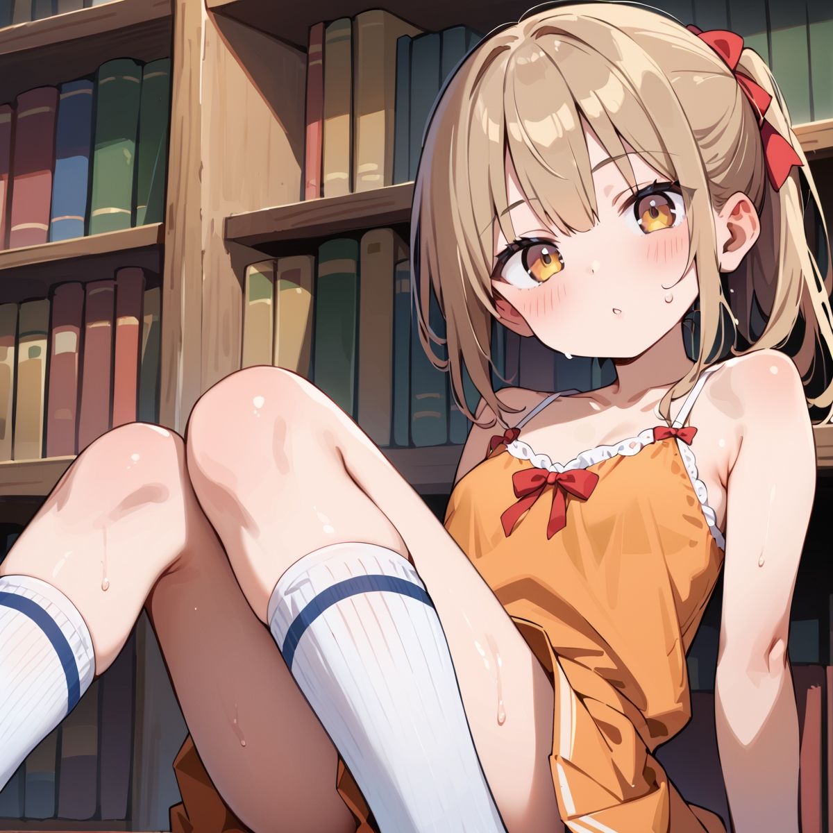 夏休み、図書館の静寂に溶ける2人の秘密page.7 画像4