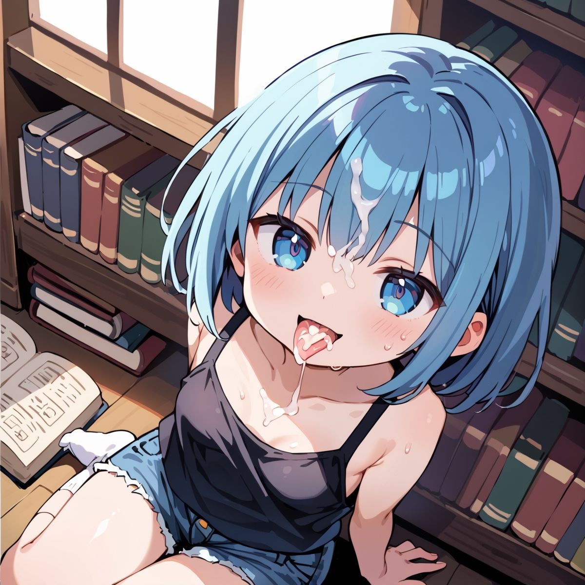 夏休み、図書館の静寂に溶ける2人の秘密page.7 画像6