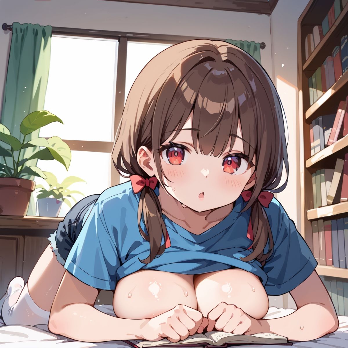 夏休み、図書館の静寂に溶ける2人の秘密page.8 | Baked Strontium