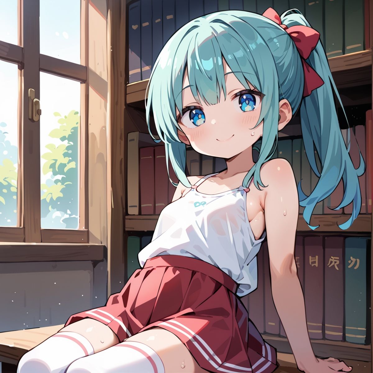 夏休み、図書館の静寂に溶ける2人の秘密page.9 画像5