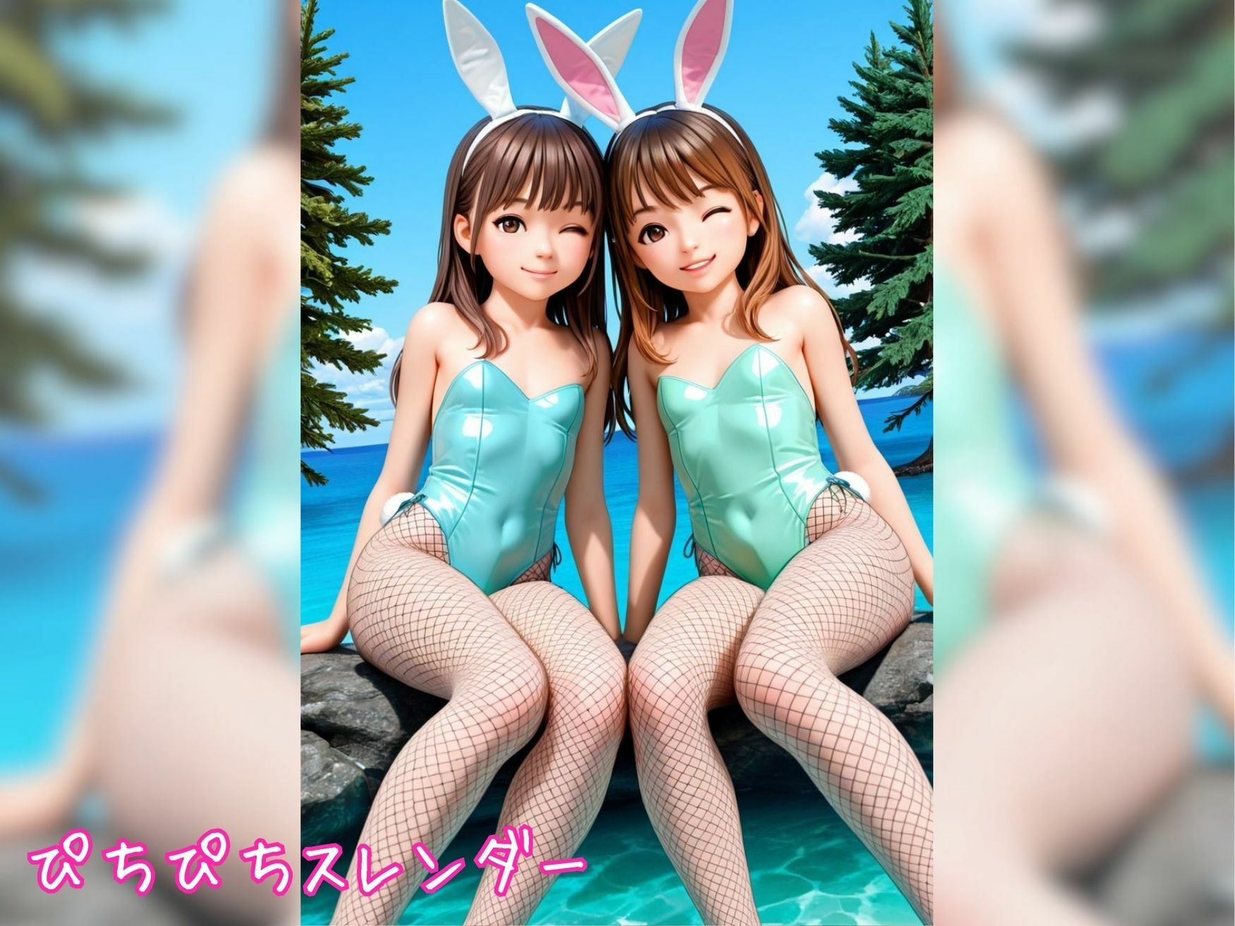発情うさぎ島 〜ちっぱいパイパン妹バニー達と禁断交尾〜【縦長500枚】 画像3