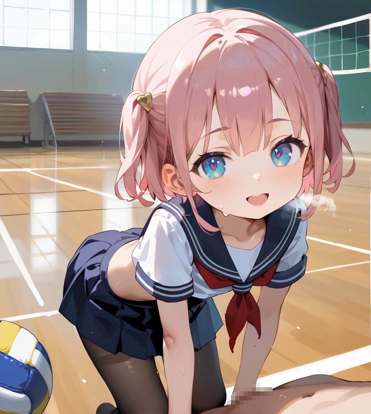 サンプル画像1:ちっぱい娘と隠れて体育館で2・230枚(セイウチ芸人) [d_667045]