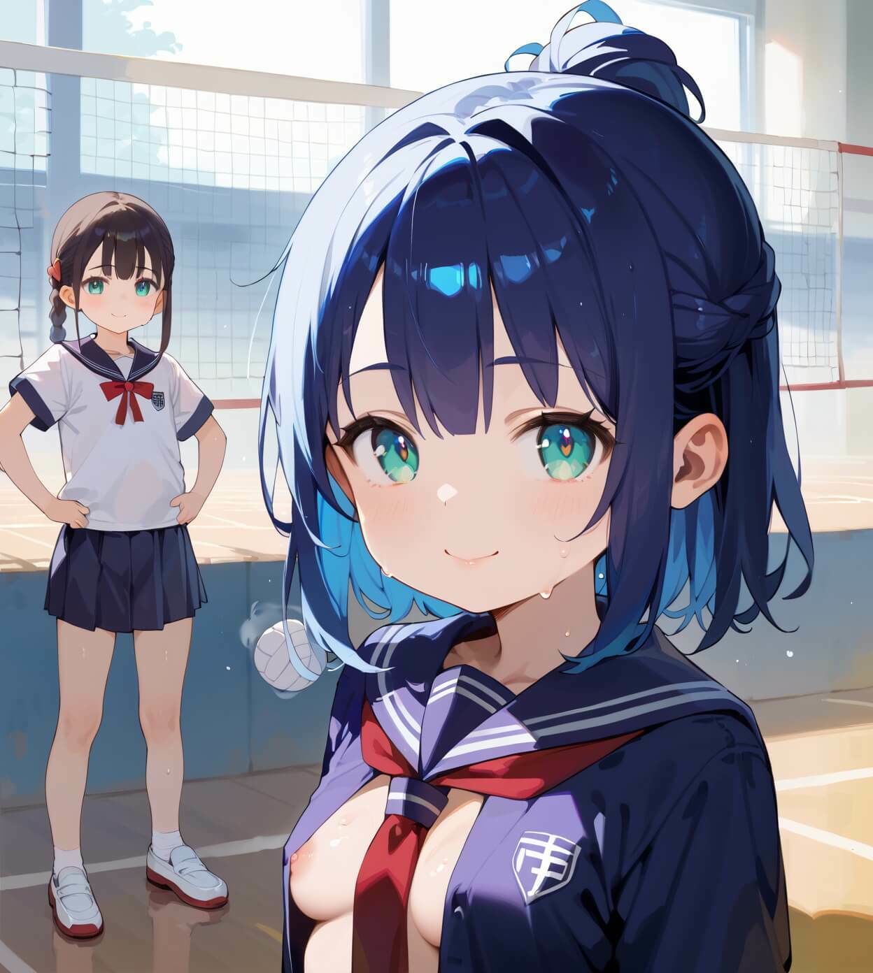 サンプル画像5:ちっぱい娘と隠れて体育館で6・230枚(セイウチ芸人) [d_667061]