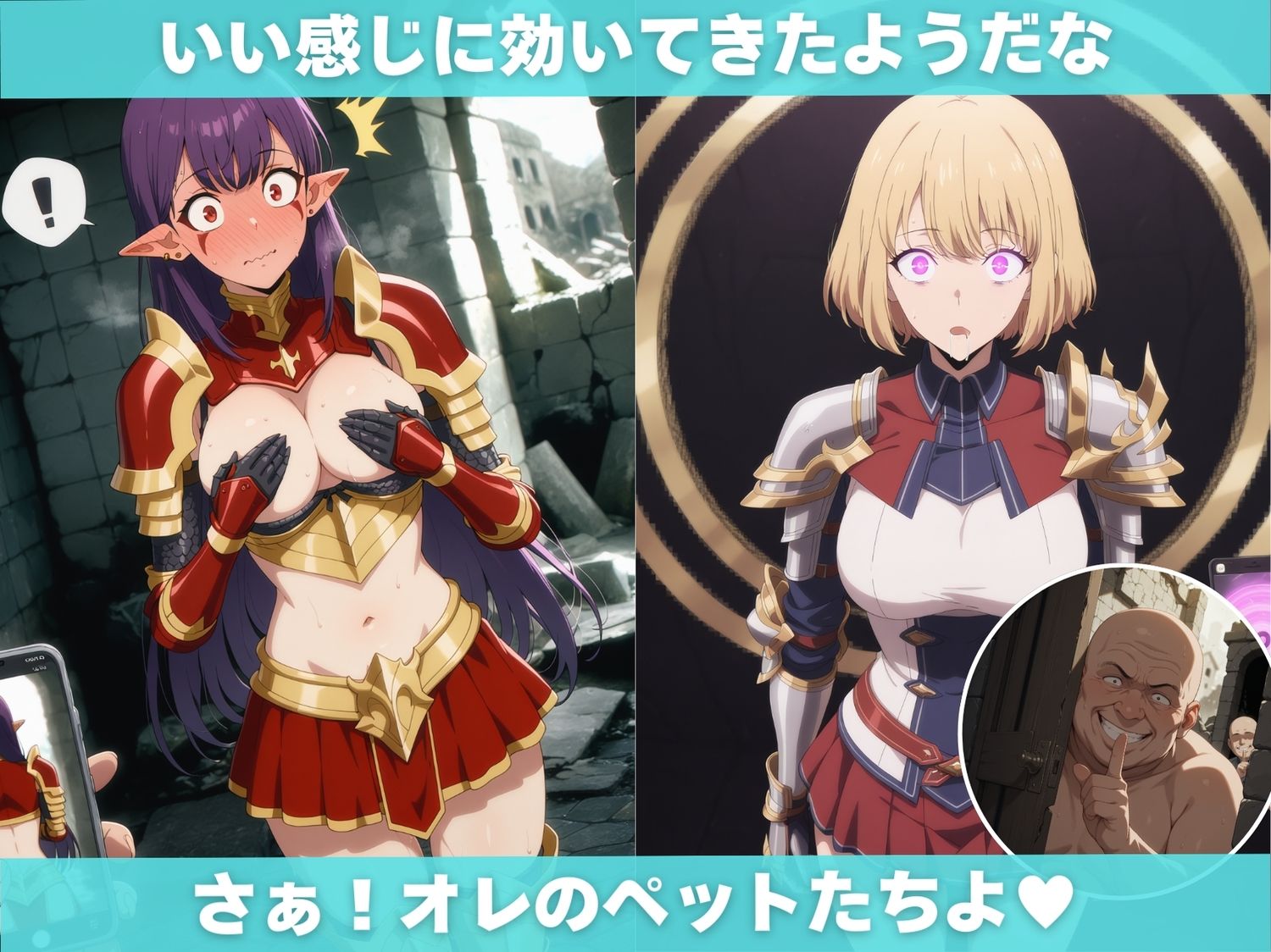 サンプル画像3:私たち洗●されちゃった【俺だけレ●ルアップな件編】(僕らのサンバ) [d_667137]