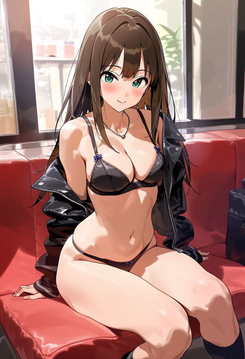 サンプル画像2:大きなおしりが魅力のアイドル！渋〇凛ちゃんのお風呂でお着がえ！（291枚）(日曜日のままま AIイラスト個人製作) [d_667151]