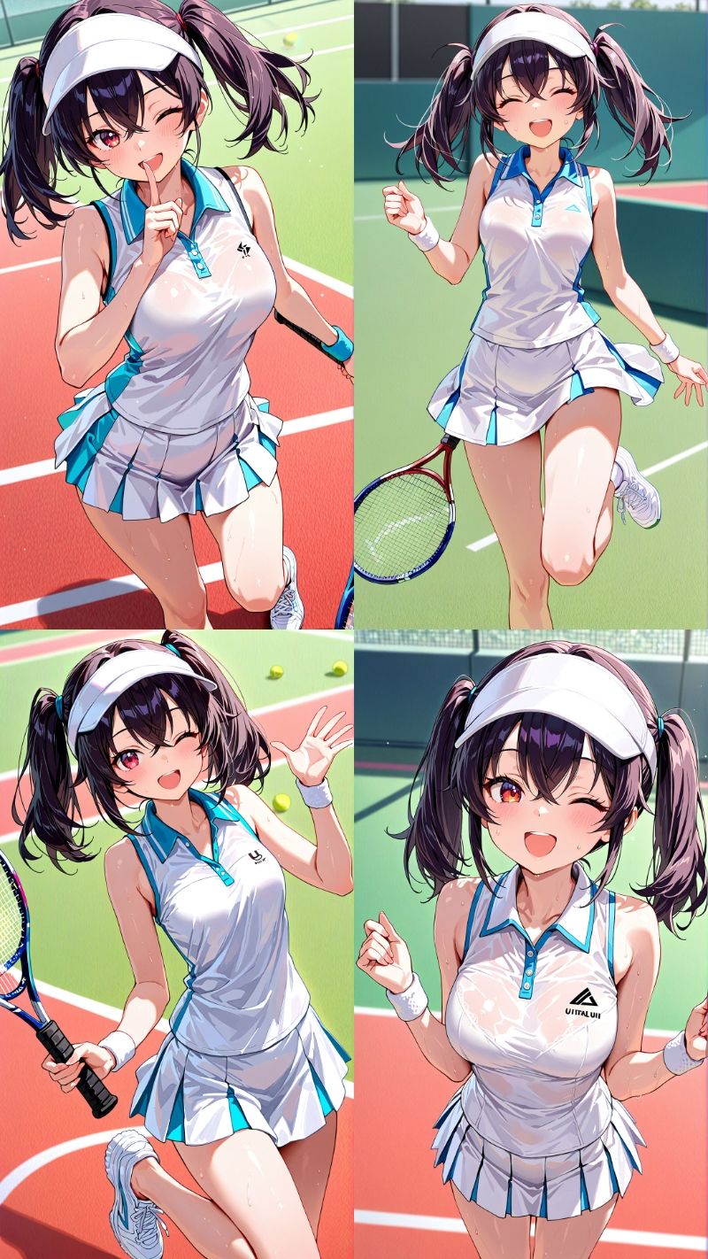 出しまくり！着衣中出し！あやかちゃん（テニスウェアだよ♪） 画像1