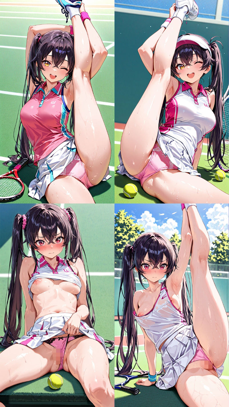 出しまくり！着衣中出し！あやかちゃん（テニスウェアだよ♪） 画像2