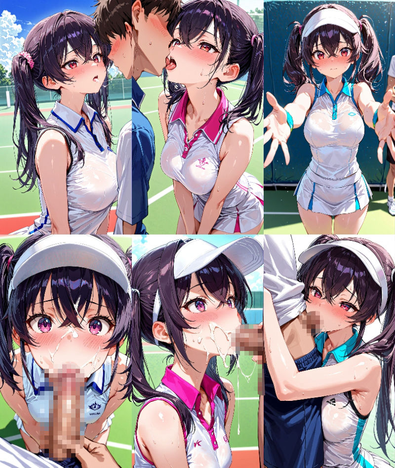 出しまくり！着衣中出し！あやかちゃん（テニスウェアだよ♪） 画像3