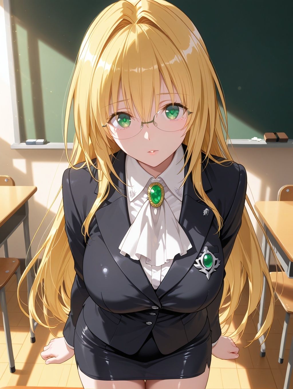 サンプル画像1:子作り実習でペアが作れない僕と交尾するティアーユ先生(もちもち屋) [d_667335]