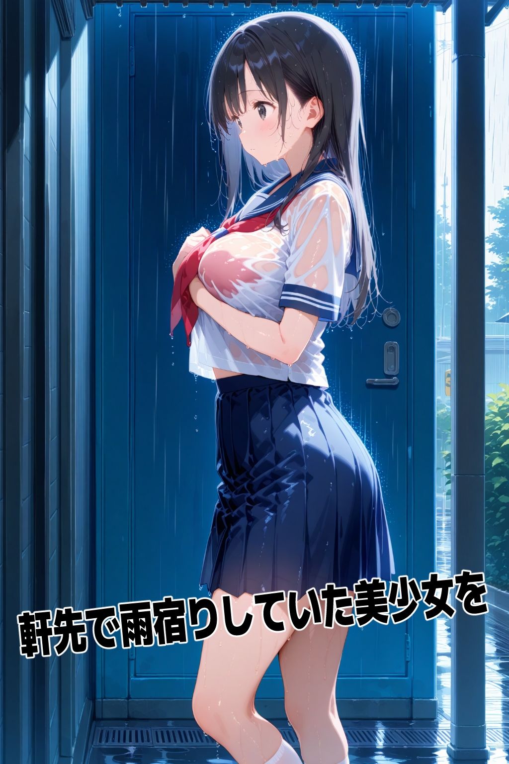 雨宿りしていた巨乳JKを家に上げたら種無しの自分に興味を持ったので、望み通りたっぷりと中出ししてあげた話 画像1