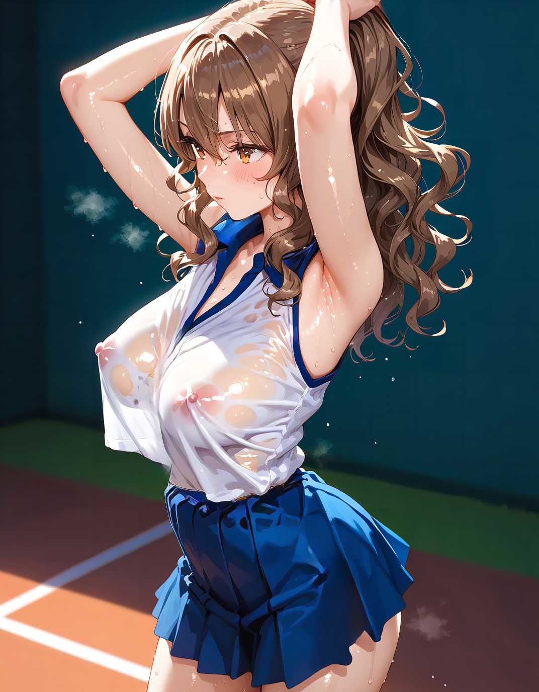 サンプル画像1:テニス部の1軍女子が、デカチンの先輩や彼氏にバチボコに中出しされてメス堕ちしちゃった件w(るび〜のアトリエ) [d_667571]