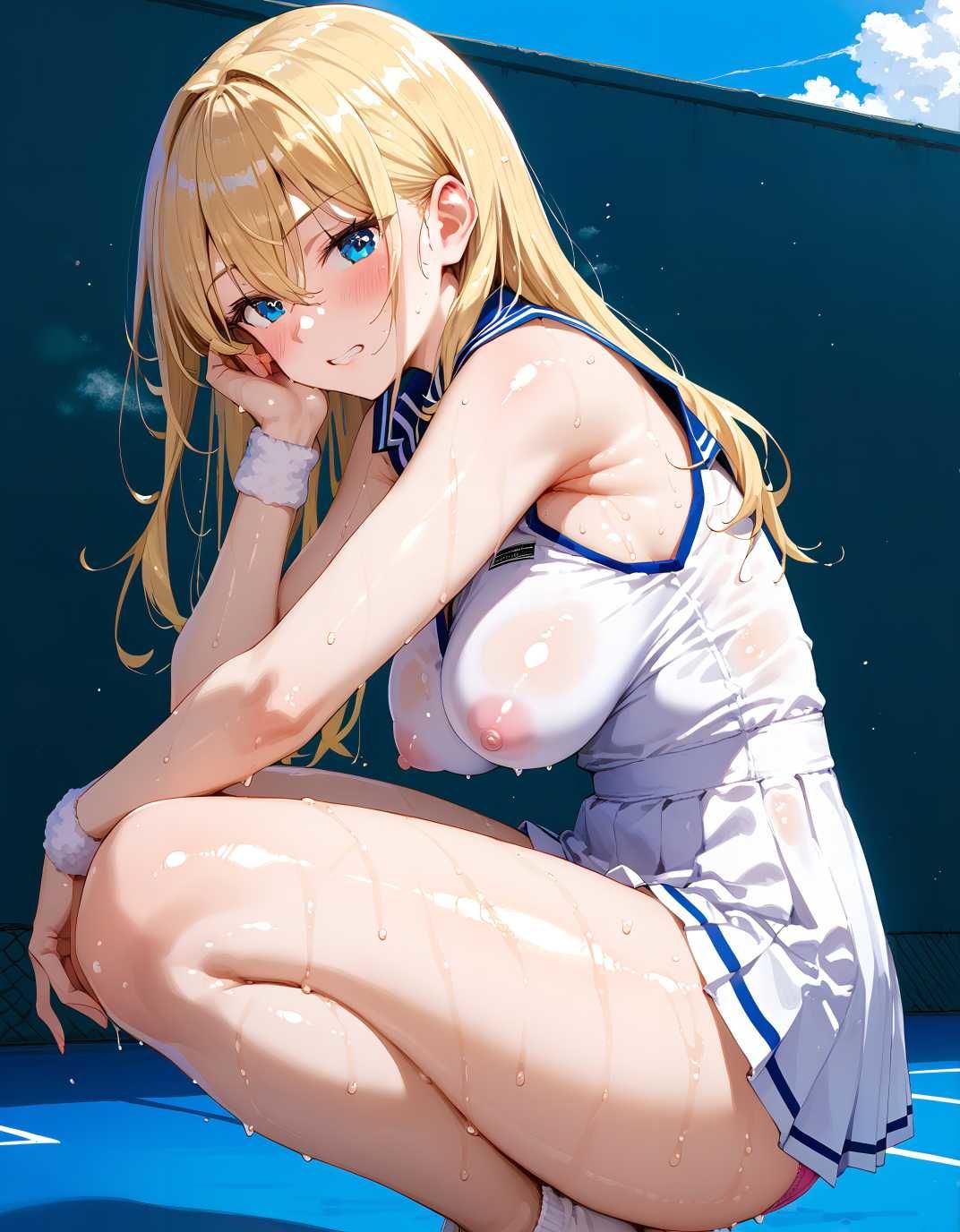 サンプル画像2:テニス部の1軍女子が、デカチンの先輩や彼氏にバチボコに中出しされてメス堕ちしちゃった件w(るび〜のアトリエ) [d_667571]