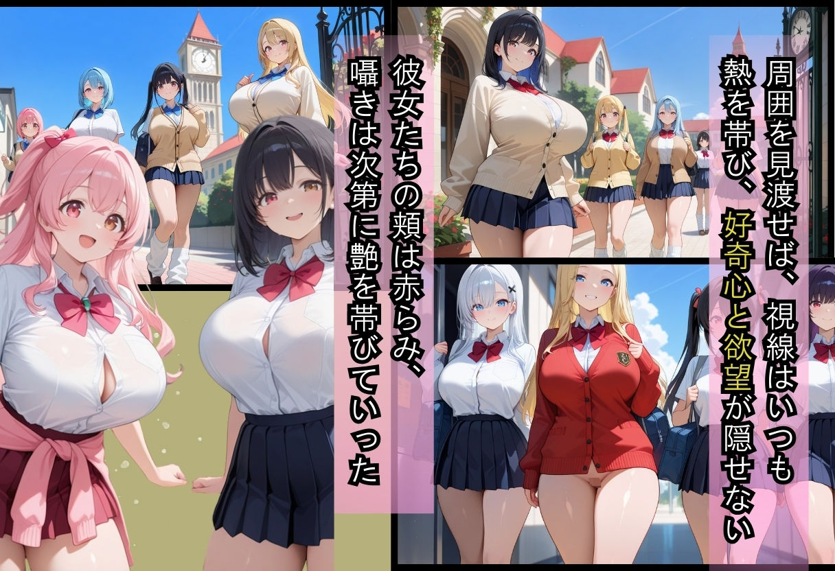 サンプル画像3:間違って女子校に入学したらムチムチ女子校生に毎日中出しを要求される学園生活〜ギャル×清楚のWヒロイン編〜(しらたまレモネード) [d_667588]