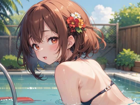 サンプル画像6:超絶可愛いロリの水着姿が最高すぎる(日頃の癒し) [d_667604]