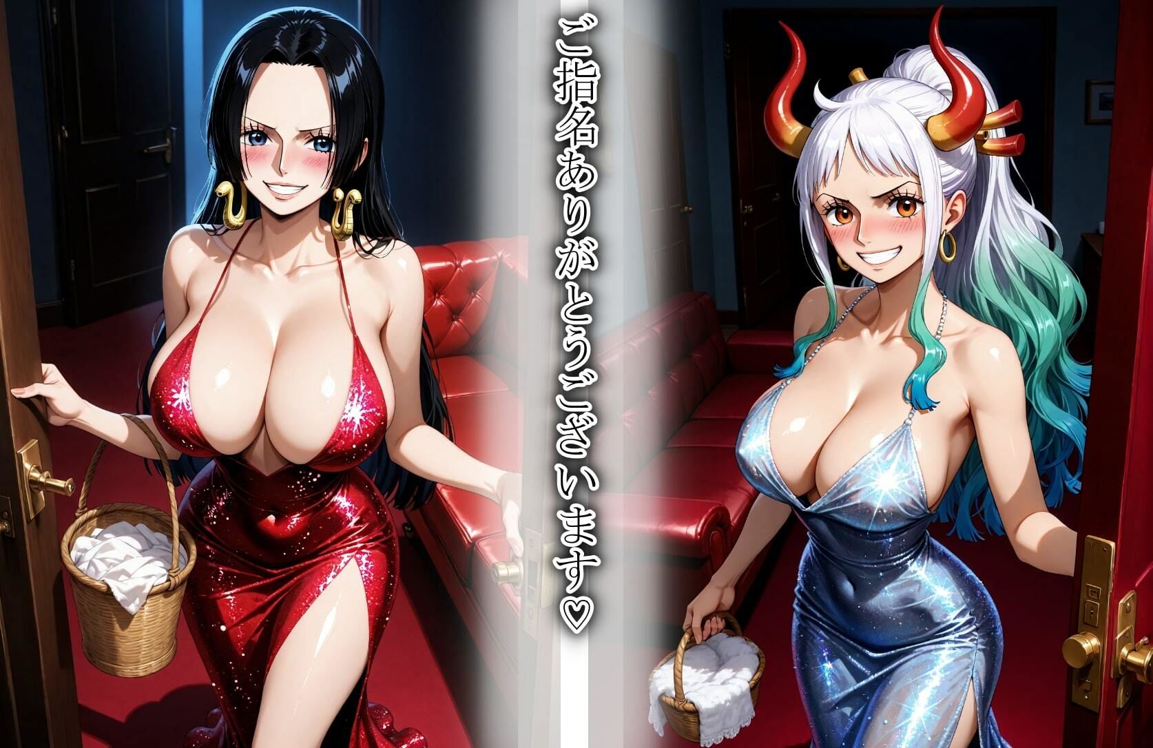 サンプル画像2:憧れのヒロインとHができるピンサロ店〜ハンコックとヤマト編〜(プリプリプリティ) [d_667674]