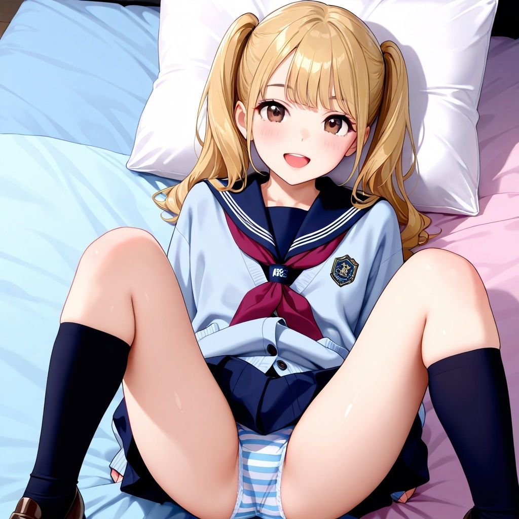 サンプル画像6:黒ハイソックスJKのM字パンチラVol.2(あみゅみゅ) [d_667774]