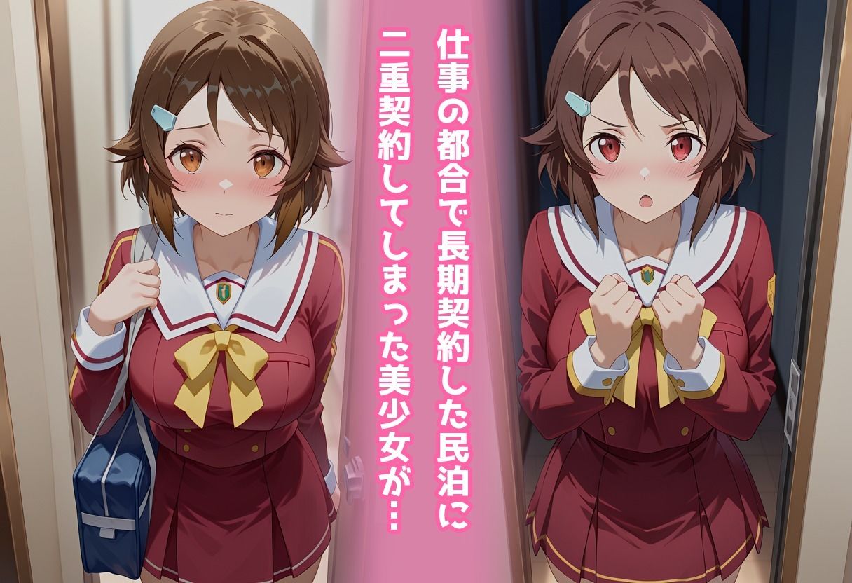 サンプル画像1:民泊トラブル！？…美少女と突然の強●ルームシェア性活 〜リズベット（篠●里香）編〜(アイポスラボ) [d_667882]