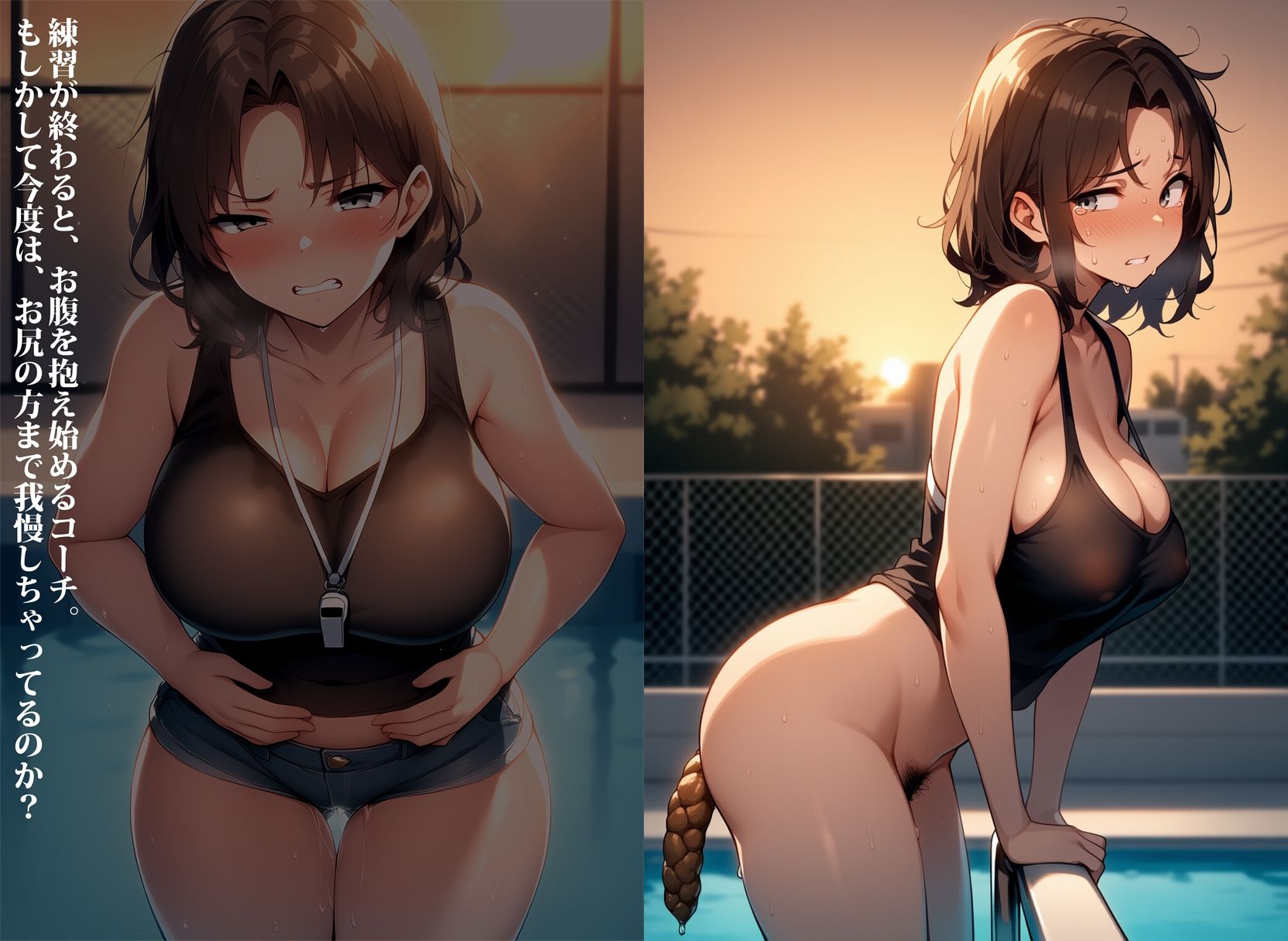 サンプル画像6:水泳部顧問のお漏らし癖が発覚したので、夏休みにド変態調教した件(性癖ユガ芽) [d_668039]