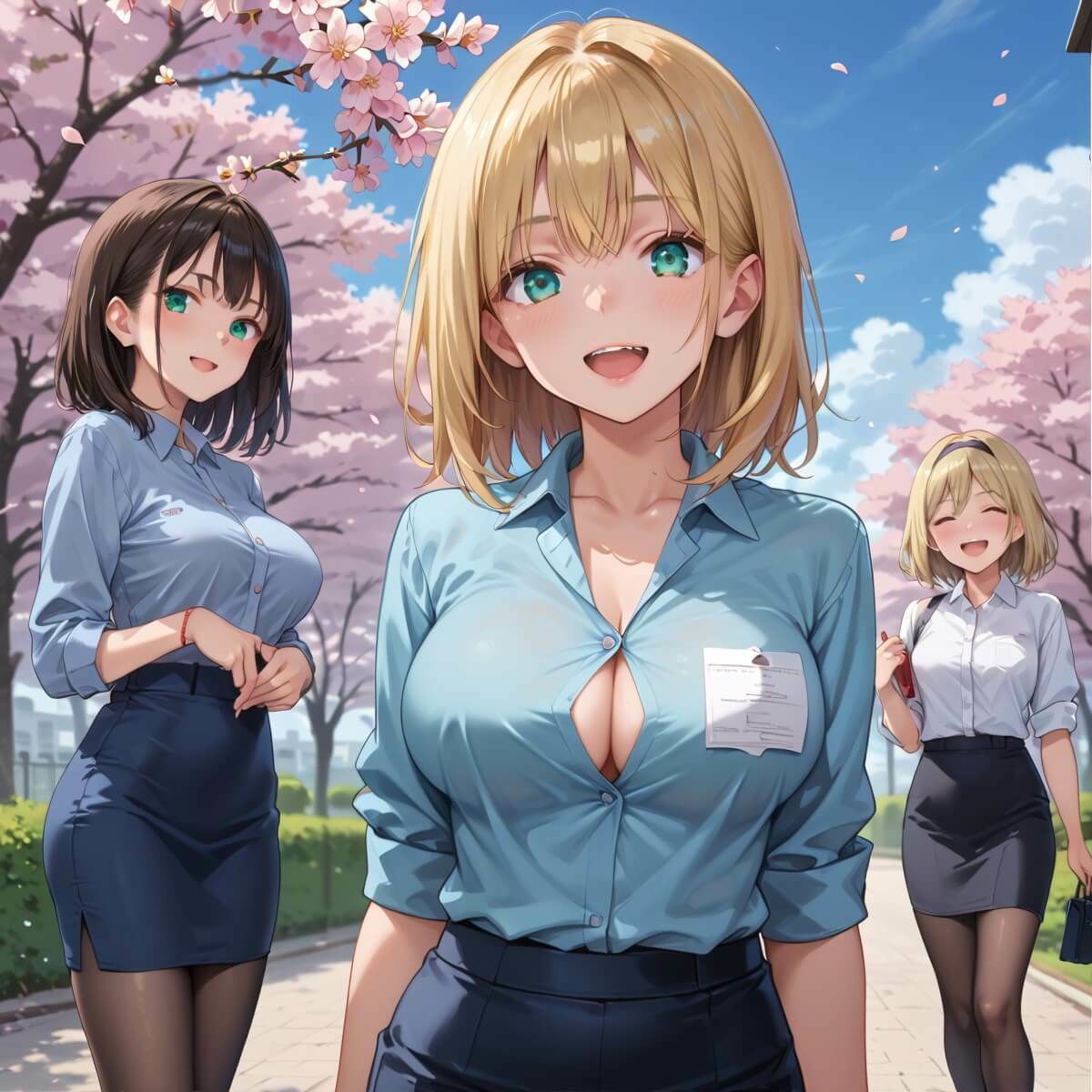 サンプル画像1:桜咲く新人ОLのエッチな入社式！〜こんな研修聞いてません！！〜8【厳選CG150枚収録】(天堂工房) [d_668058]