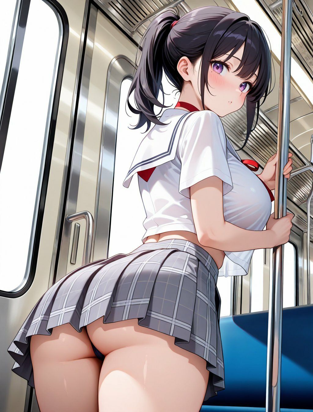 サンプル画像1:この一両だけ、少女は降りられない(巨乳の園) [d_668122]