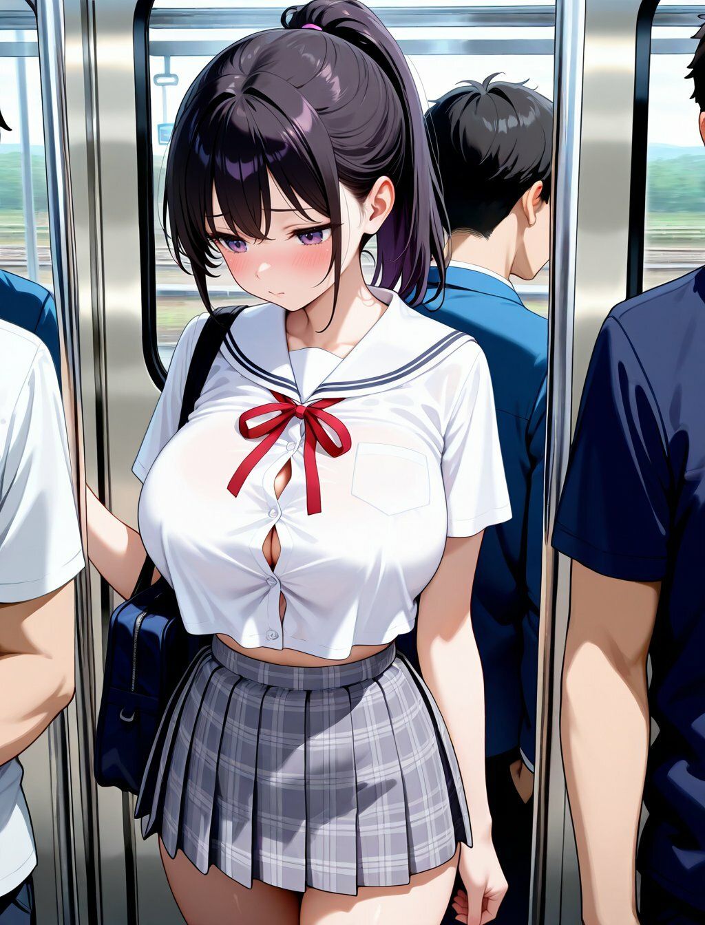 サンプル画像2:この一両だけ、少女は降りられない(巨乳の園) [d_668122]