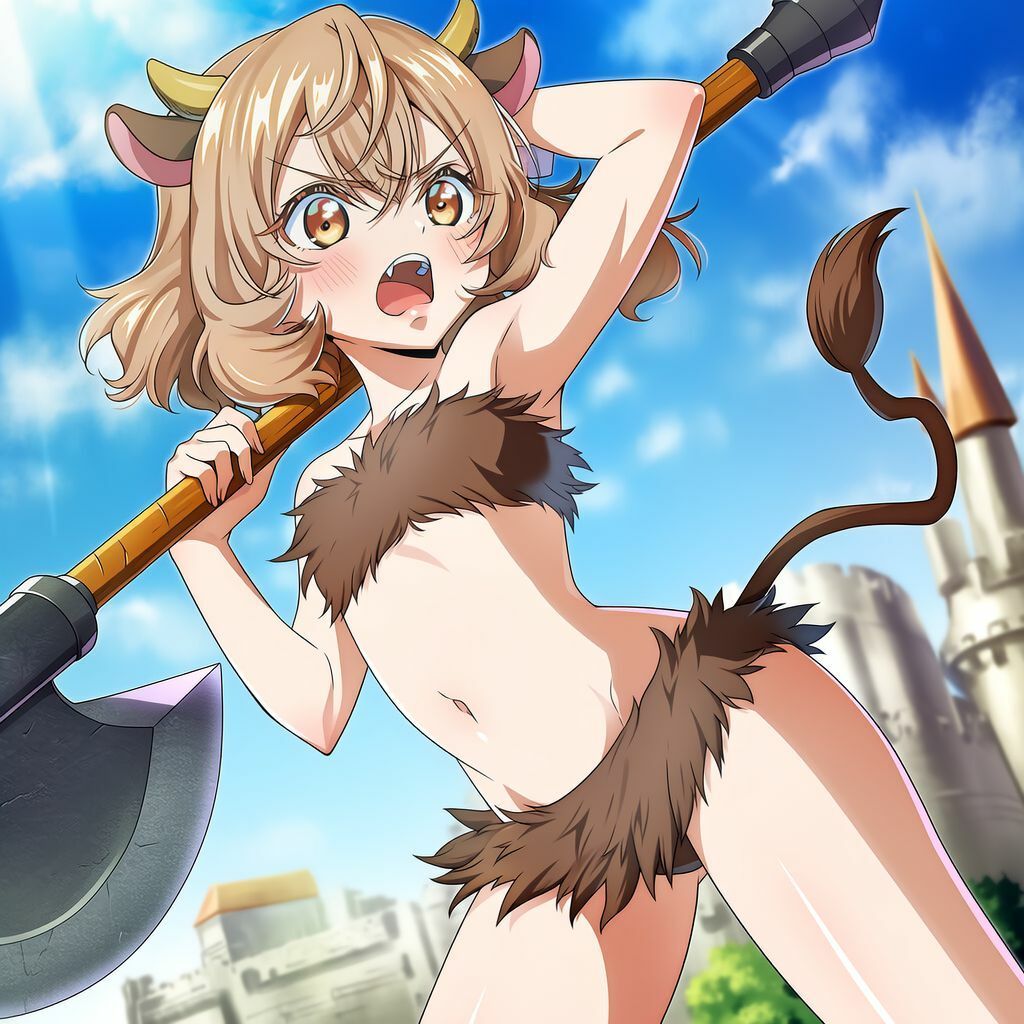 サンプル画像1:頭を撫でるとどんどん成長するミノタウロスに懐かれる_出会い編(hwd) [d_668130]