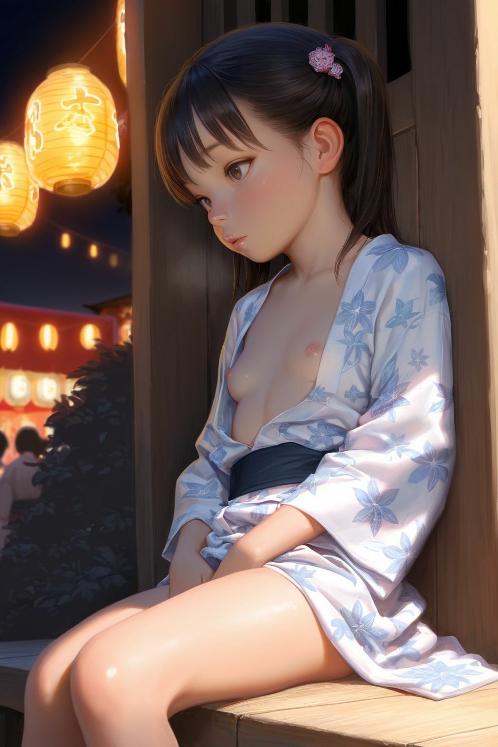 浴衣少女と夏祭りの裏で サバナ エロ画像3