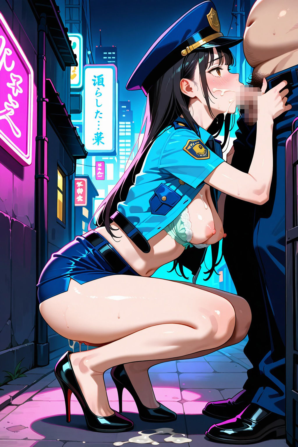 性活安全課ミニスカポリスパトロール中の路地裏SEXにどハマりしました 画像1