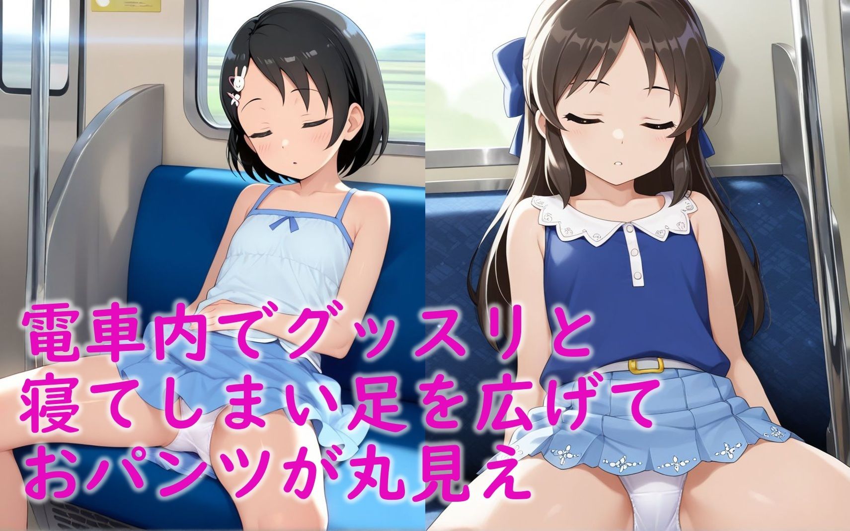 U149の2人(橘あ〇すと佐〇木千枝)が電車で睡眠姦される話3