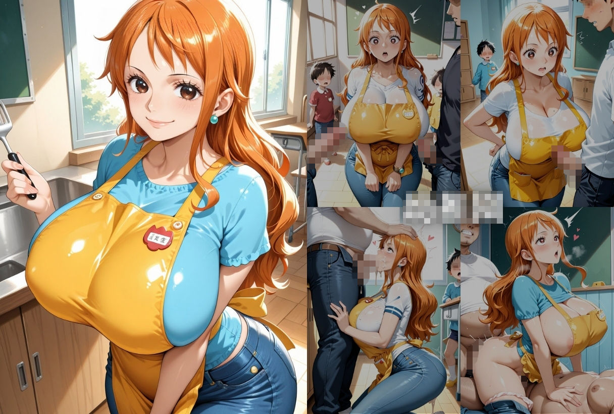 サンプル画像6:職業体験させてたらムラムラいちゃいました-O●E PIECE ナ●＆ロ●ン-(バギナch) [d_668448]