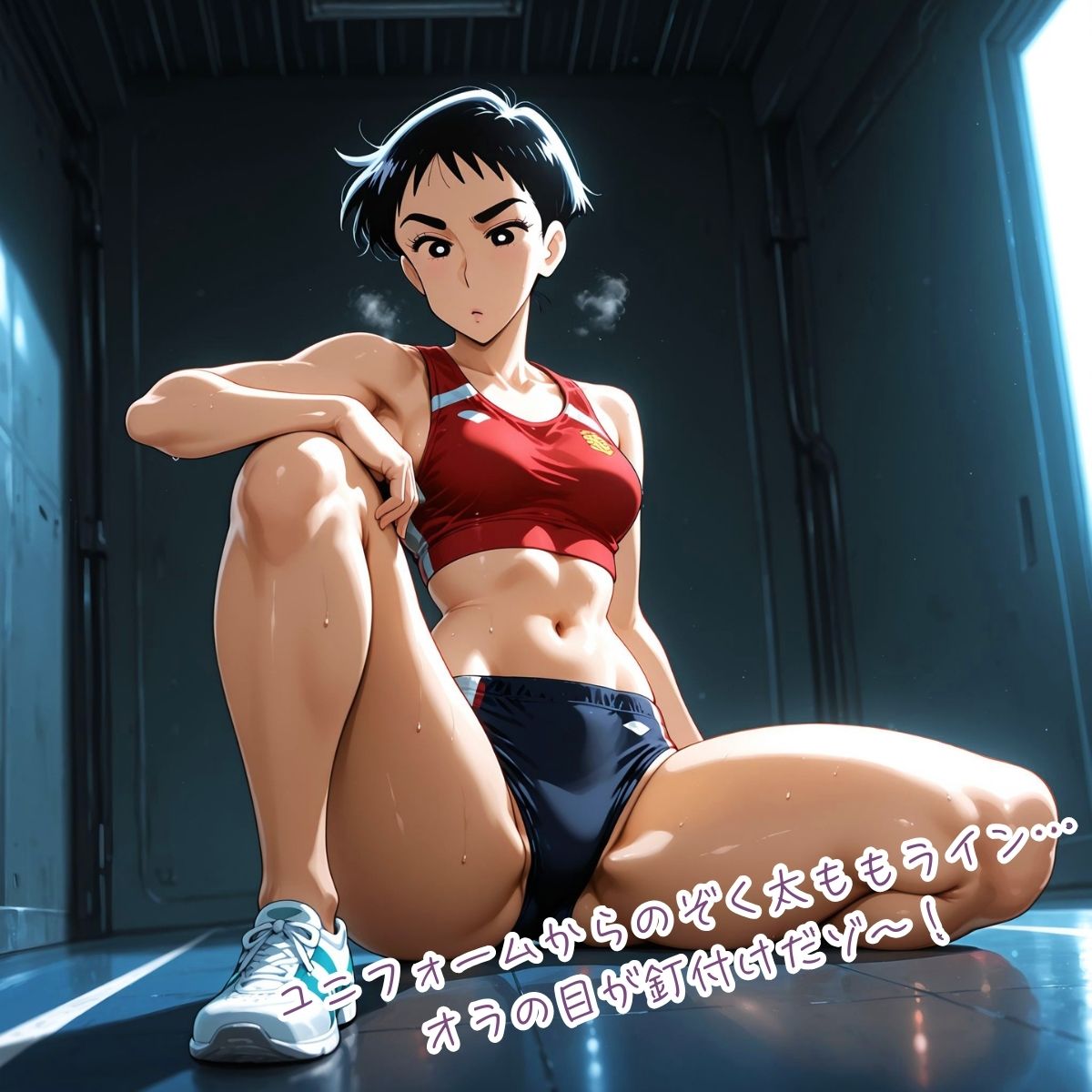 足がはやい陸上おねいさんだゾ 〜陸上ひとスジきつきつま◯こを高速ピストンが駆け抜ける〜 画像1