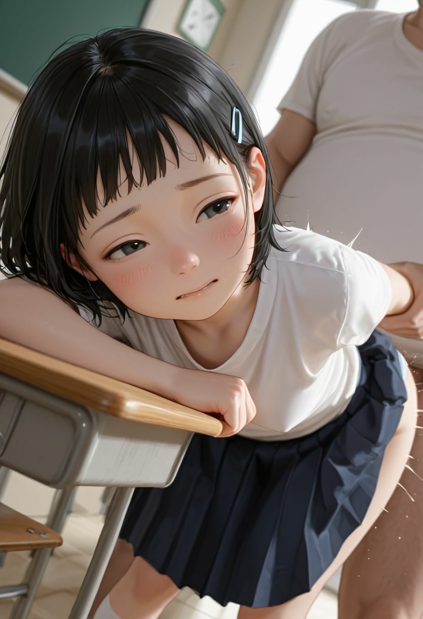 変態教師×ちっぱい少女。放課後の教室で性指導。 サンプル画像 10
