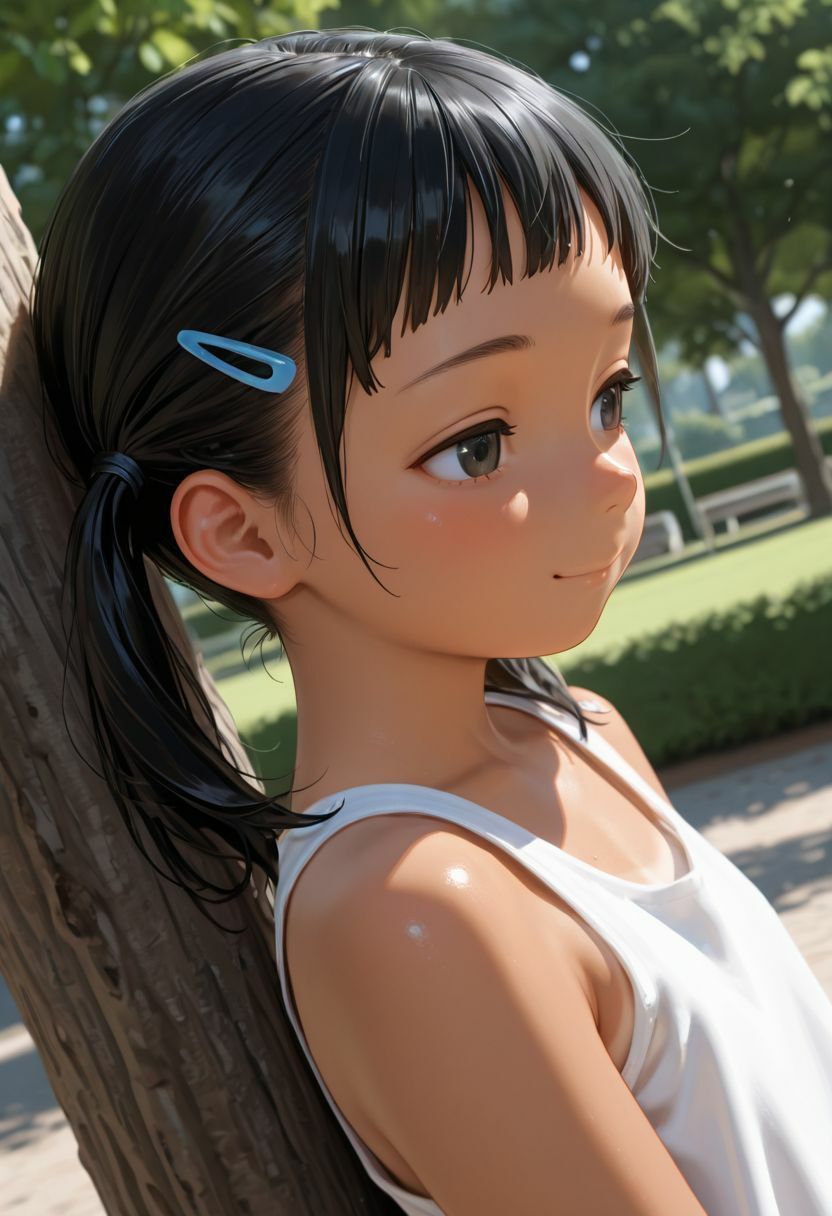 公園で遊ぶ日焼けちっぱい少女を肉便器 サンプル画像 2