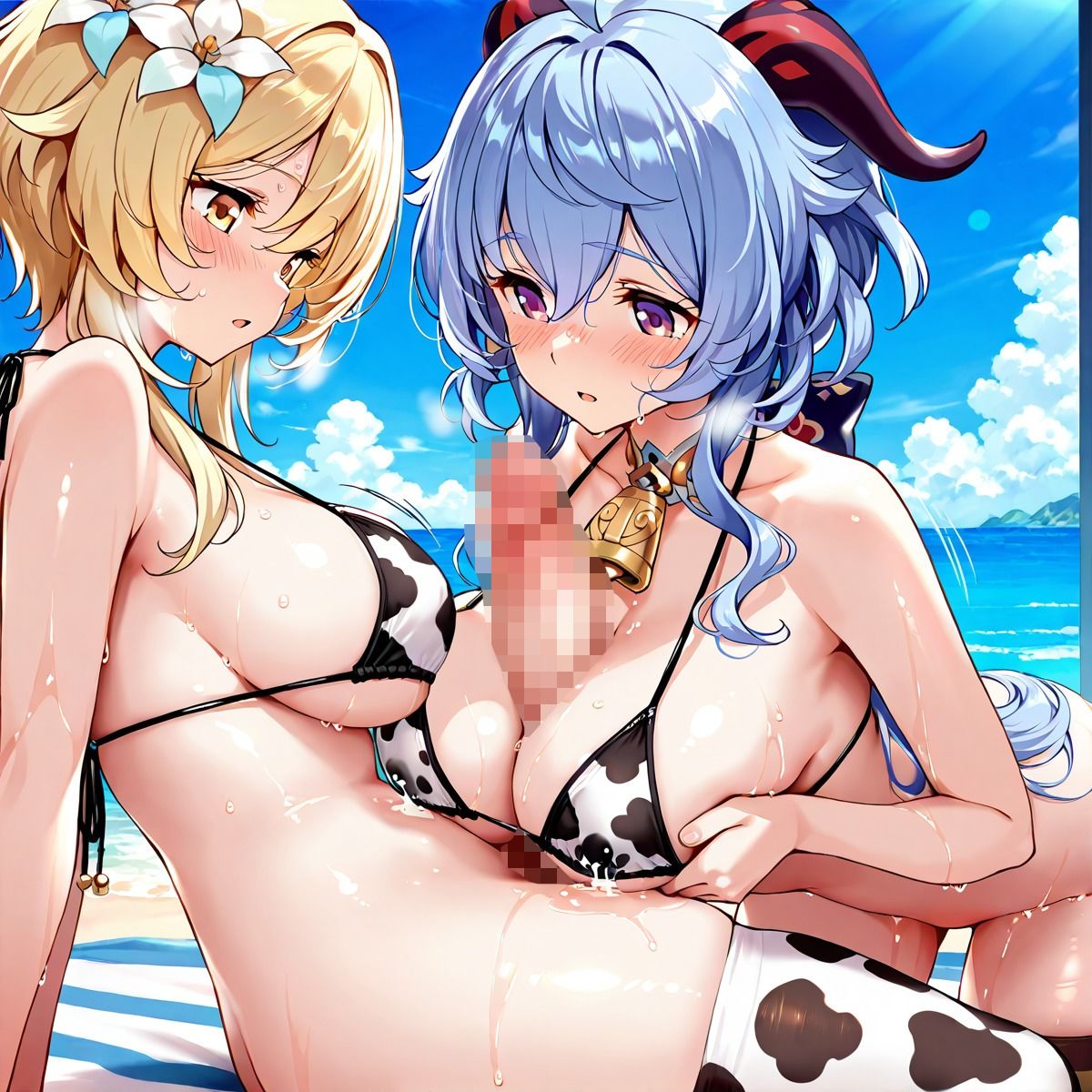 サンプル画像3:ほ〇る×甘〇 ふたなり百合CG集2(AI戦士グンドゥム) [d_668796]