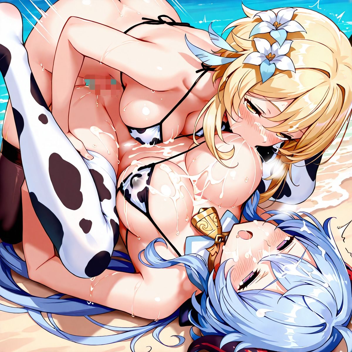 サンプル画像5:ほ〇る×甘〇 ふたなり百合CG集2(AI戦士グンドゥム) [d_668796]