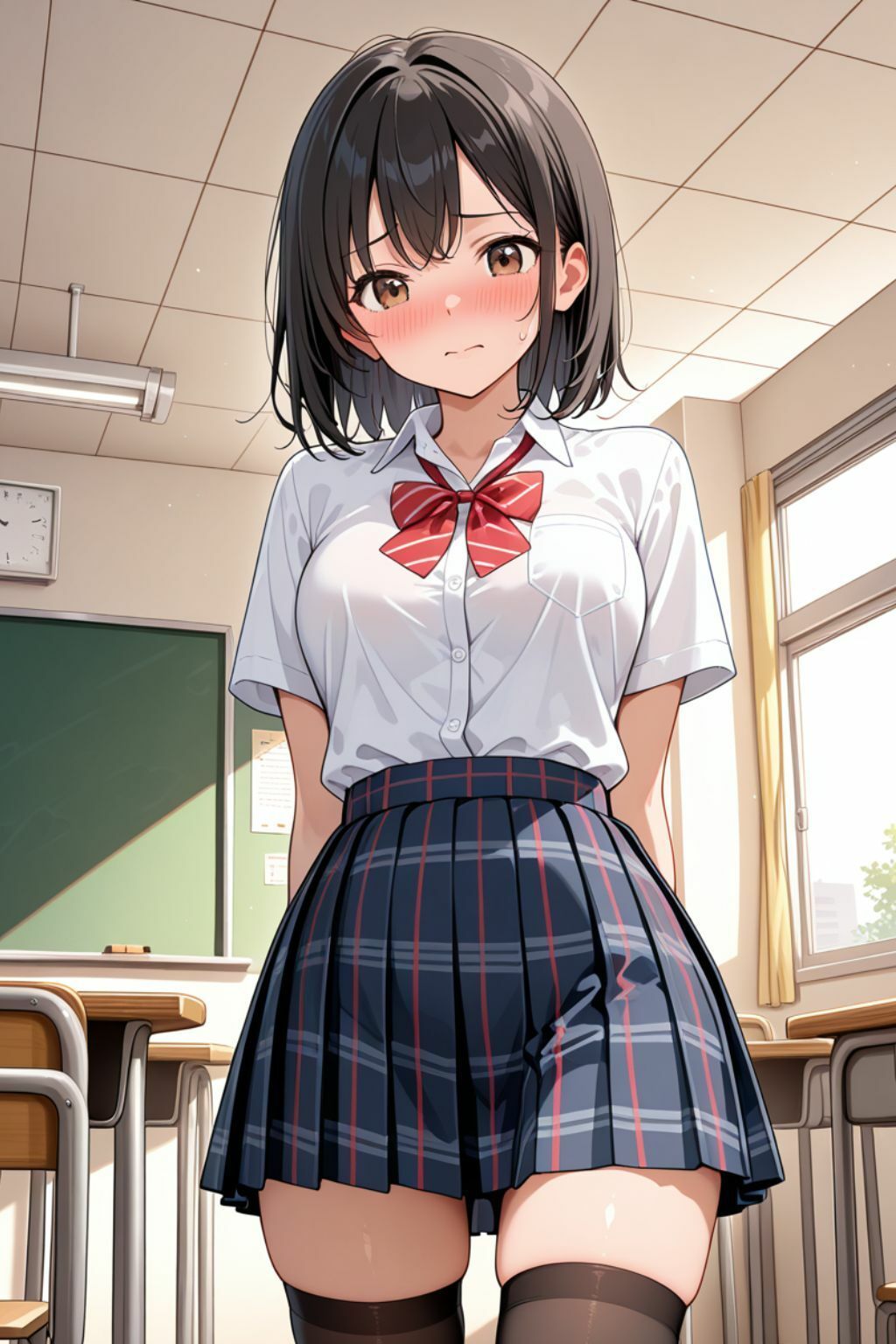 サンプル画像1:〜聖桜学園〜クラスの人気者JKの弱みを脅し強引に種付け(こいぬスタジオ) [d_668819]