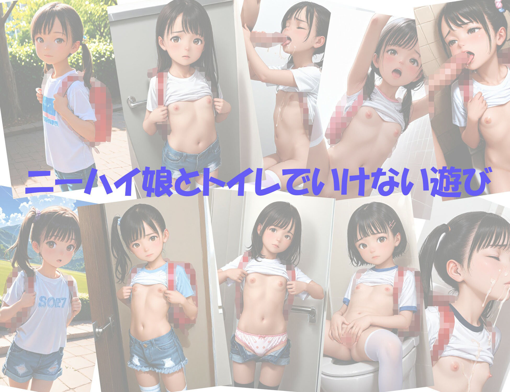 ニーハイ娘とトイレでいけない遊び サンプル画像 2